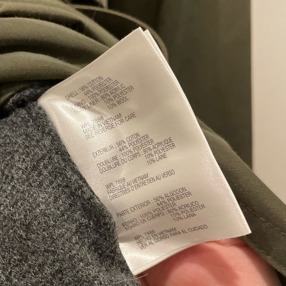 Michael Kors Belted Rain Trench Coat Removable Lining Hood Olive Green Size PXS - Picture 11 of 13